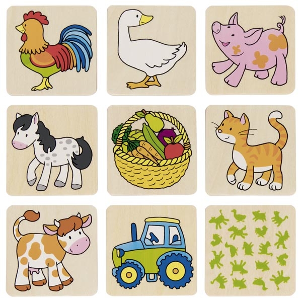 Cadeauartikelen>Fairtrade producten|Cadeauartikelen>Houten speelgoed Memo Spel: Boerderij